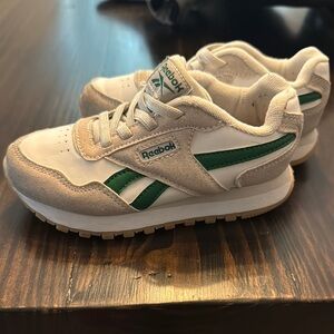 Reebok Kids' Cream and Green Sneakers
